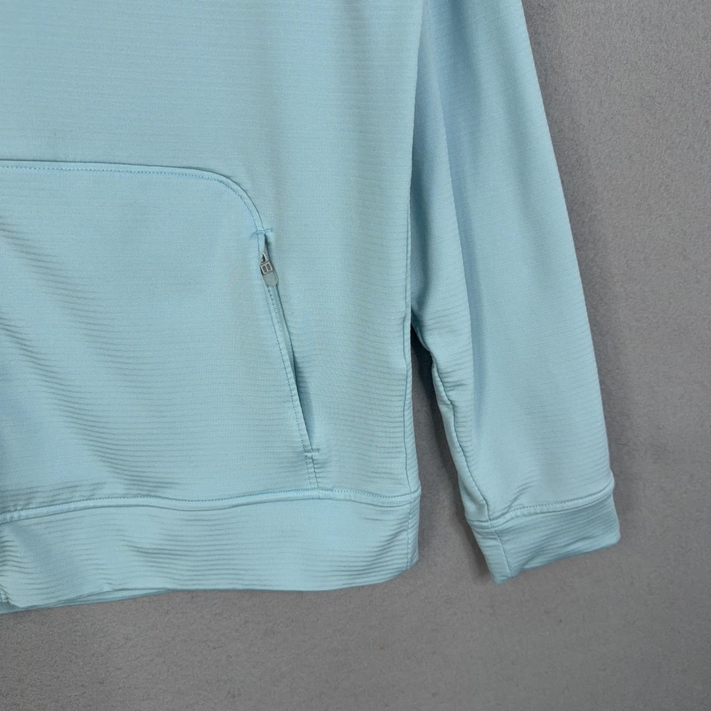 Peter Millar Hoodie Womens Large Blue Full Zip Lightweight Stretch Knit Jacket - Picture 3 of 9